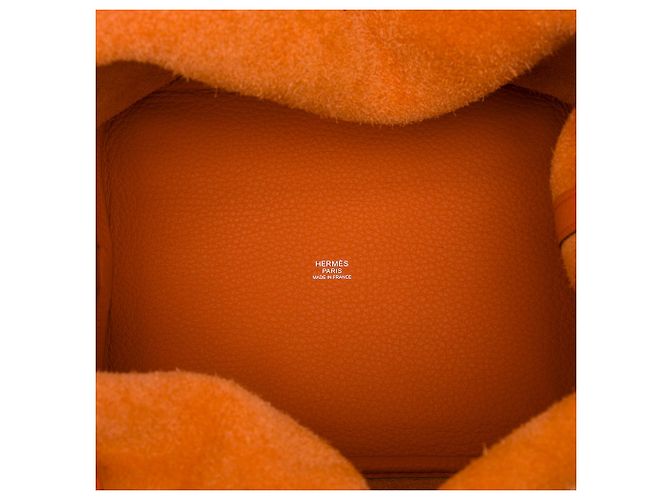 Hermès Orange Clemence Picotin Lock 22 Arancione - vista 4