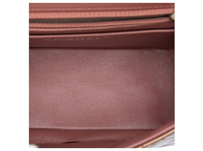 Chanel Brown Mini Square Classic Metallic Striped Patent Single Flap Marrone Bronzo - vista 4