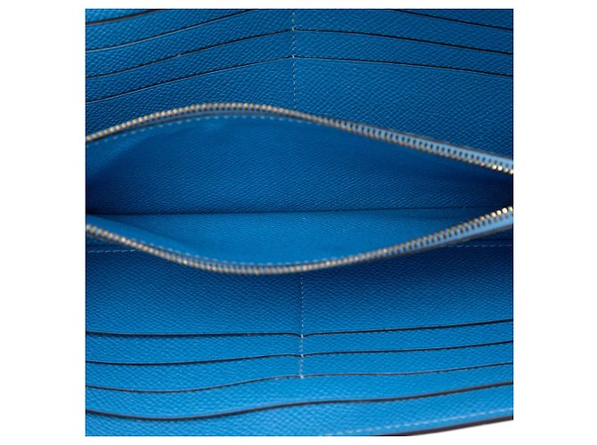 Hermès Blue Epsom Kelly Longue Wallet - view 4