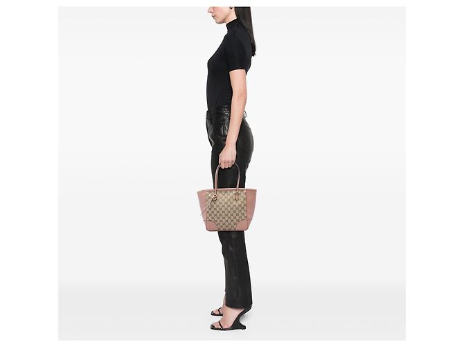 Gucci Bree Shopper aus beige GG Canvas - Ansicht 5