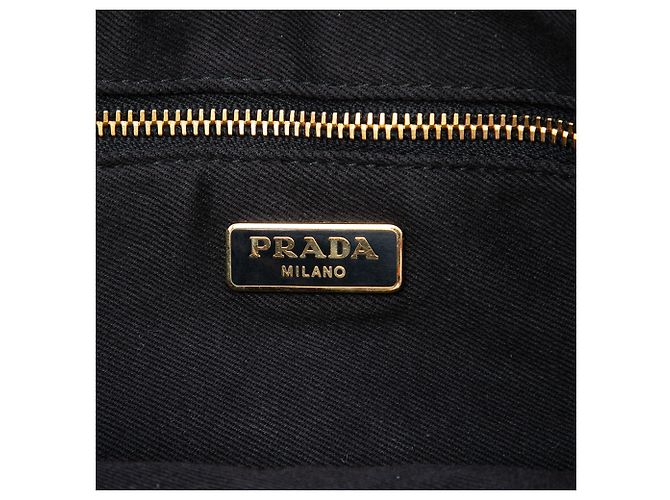 Clutch Prada in tela Broccato marrone con patch - vista 5