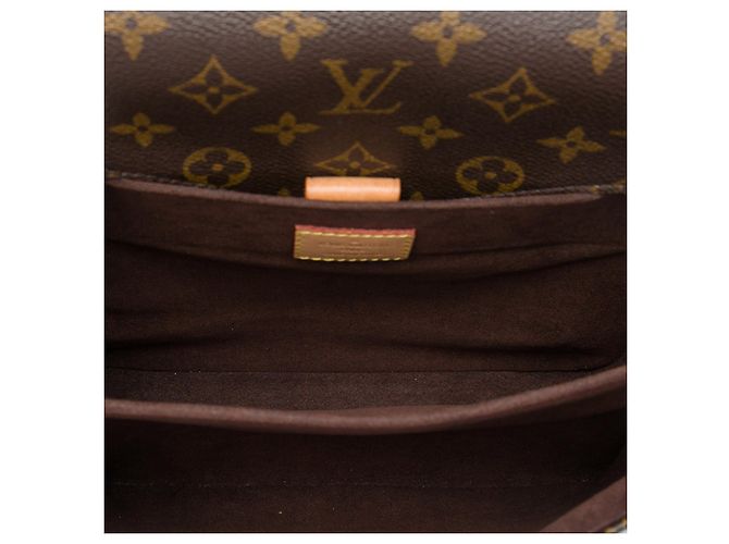 Louis Vuitton Brown Monogram Pochette Metis Marrone - vista 4