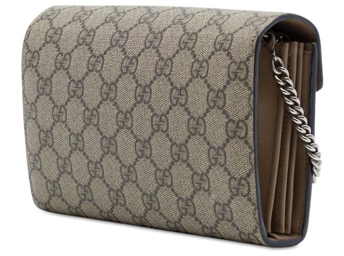 Portafoglio con catena Gucci Beige GG Supreme Dionysus - vista 2