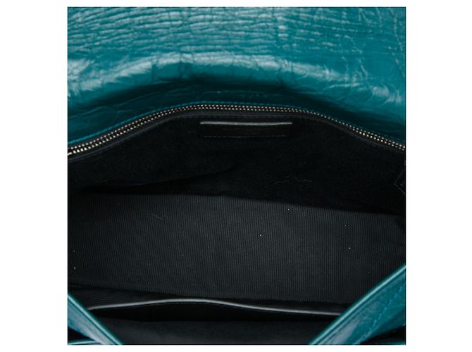 Saint Laurent Niki in pelle di vitello grana grossa verde Medium Verde scuro - vista 4