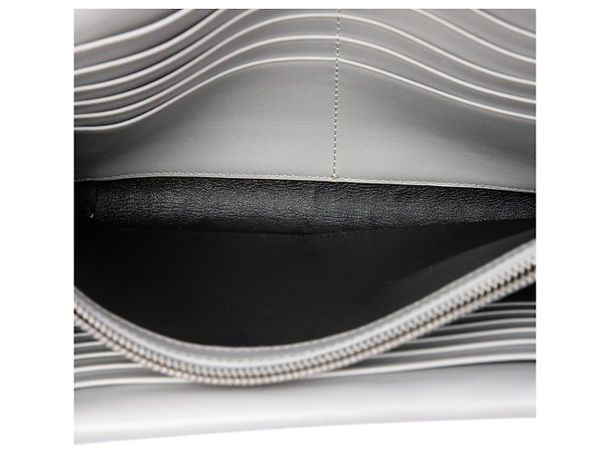 Saint Laurent Sulpice Wallet on Chain aus grauem Leder mit Monogramm Braun - Ansicht 4