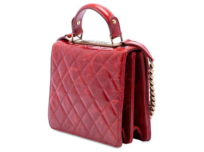 Chanel Red Large Quilted Glazed Calfskin Reissue 2.55 Rita Top Handle Flap - view 2