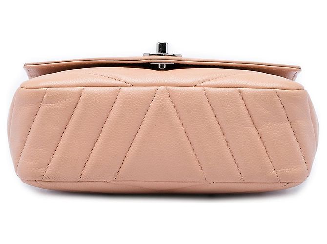Chanel Beige Small Chevron Caviar Data Center Envelope Flap - vista 3