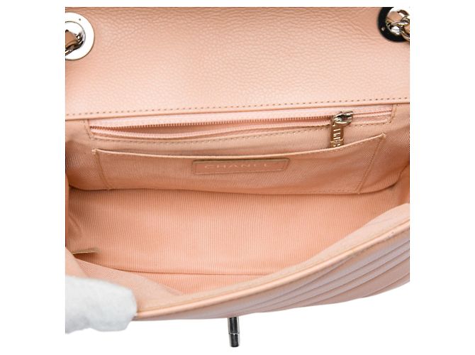 Chanel Beige Small Chevron Caviar Data Center Envelope Flap - vista 4