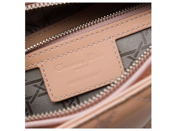 Dior Pink Medium Patent Cannage Lady Dior Rosa - vista 5