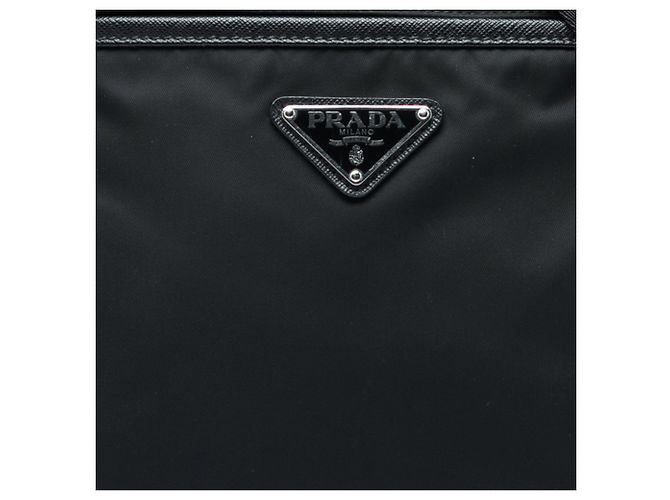 Borsa a tracolla Prada in Tessuto nera con zip Nero - vista 5