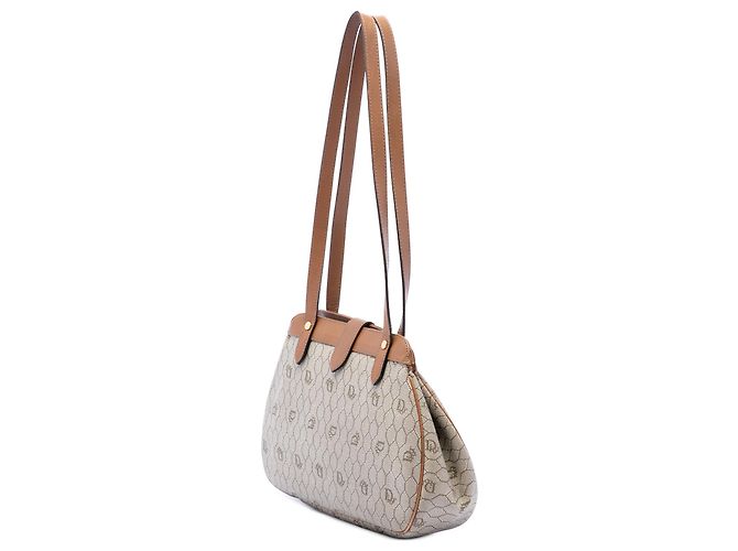 Borsa a tracolla Dior in tela rivestita beige a nido d'ape - vista 2