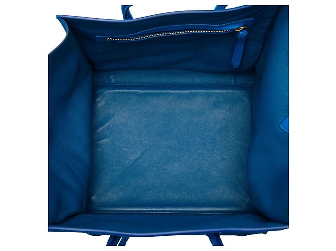 Céline Celine Blue Medium Suede Phantom Luggage Tote - vista 4