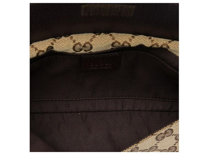 Borsa a tracolla Gucci in tela GG beige con Web - vista 4
