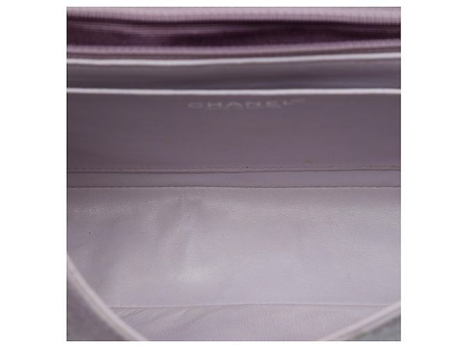 Chanel Purple Medium Classic Jersey Single Flap Porpora - vista 4
