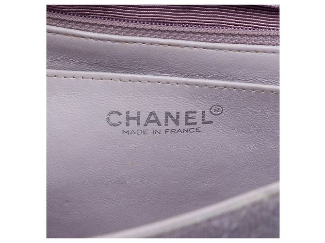 Chanel Purple Medium Classic Jersey Single Flap Porpora - vista 5