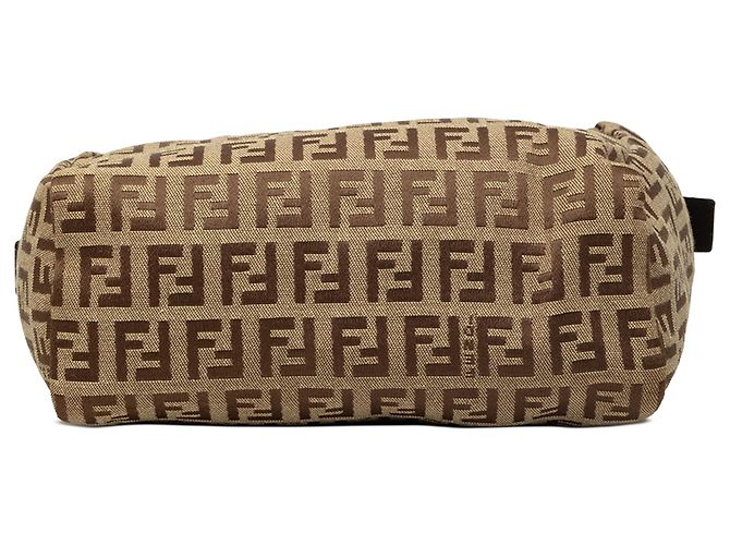 Borsa a mano Fendi Mini Zucchino Canvas Beige - vista 3