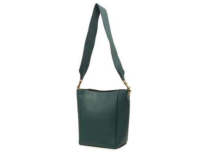Céline Borsa a secchiello Seau Sangle Celine Small in pelle di vitello grana verde Verde scuro - vista 2
