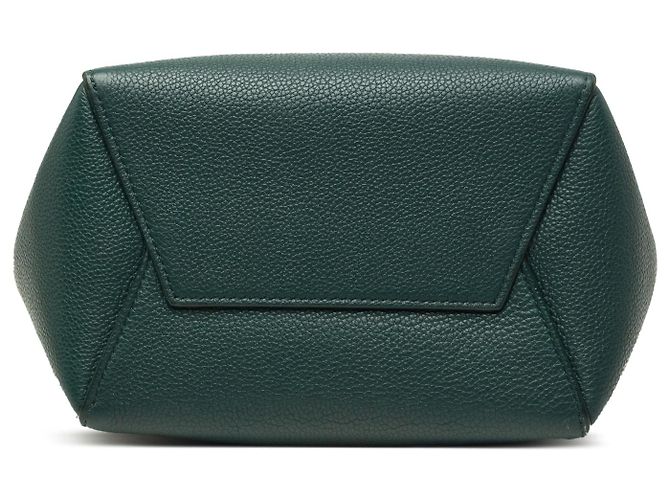 Céline Borsa a secchiello Seau Sangle Celine Small in pelle di vitello grana verde Verde scuro - vista 3