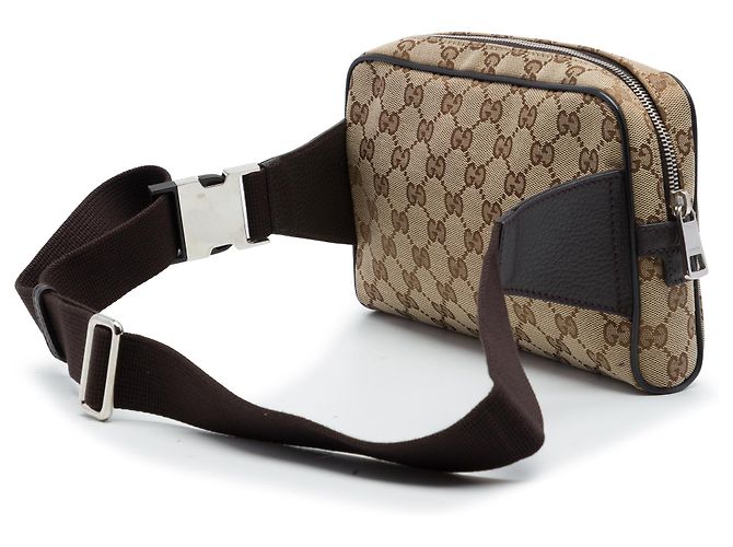 Gucci Gürteltasche aus beige GG Canvas - Ansicht 2