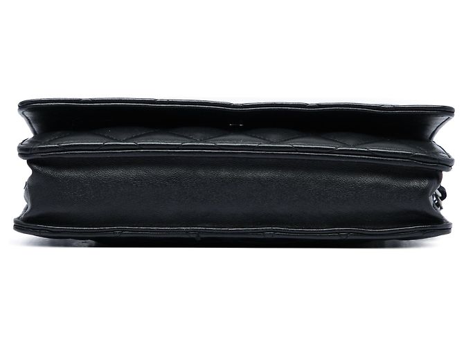 Portafoglio Chanel Black CC Quilted Lambskin Wallet On Chain Nero - vista 3
