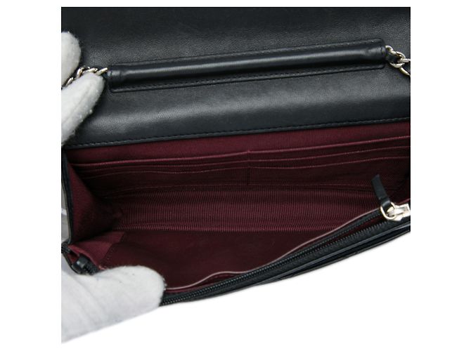 Portafoglio Chanel Black CC Quilted Lambskin Wallet On Chain Nero - vista 4