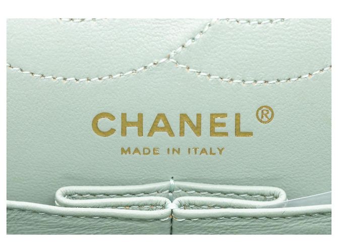 Mademoiselle Borsa Chanel 2.55 Classic Flap Verde Menta Lambskin Medium Verde chiaro - vista 18