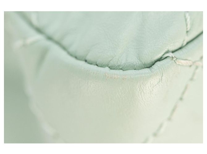Mademoiselle Borsa Chanel 2.55 Classic Flap Verde Menta Lambskin Medium Verde chiaro - vista 9
