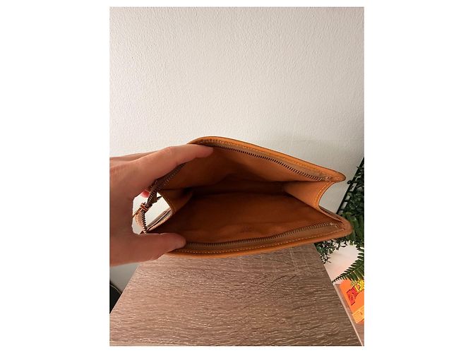 Céline Pochette Triomphe en toile enduite marron Monogramme - vue 3