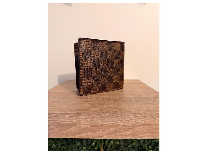 Portafoglio Louis Vuitton Damier Ebene Marrone - vista 2