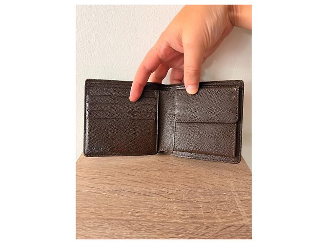 Portafoglio Louis Vuitton Damier Ebene Marrone - vista 3