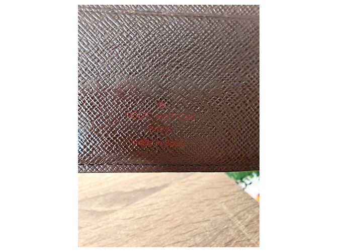Portafoglio Louis Vuitton Damier Ebene Marrone - vista 4