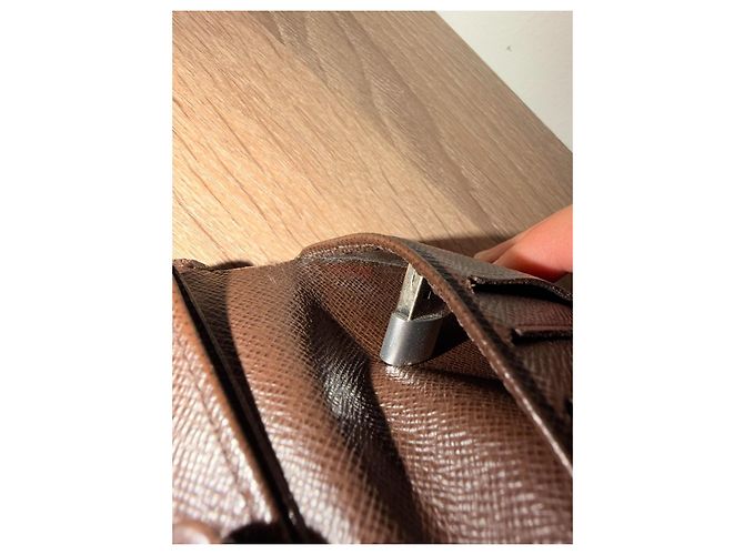 Portafoglio Louis Vuitton Damier Ebene Marrone - vista 7
