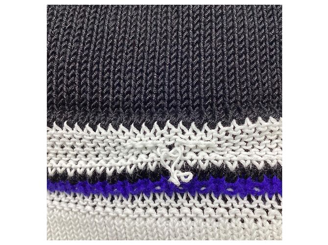 Salvatore Ferragamo Ferragamo Strick-Poloshirt mit langen Ärmeln aus schwarzer Viskose - Ansicht 5
