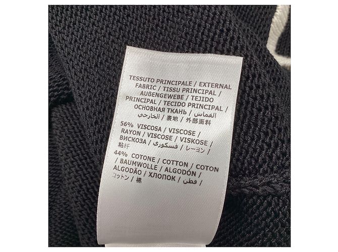 Salvatore Ferragamo Ferragamo Strick-Poloshirt mit langen Ärmeln aus schwarzer Viskose - Ansicht 6
