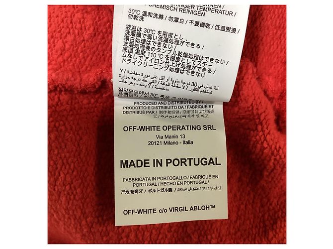 Off White Off-White Hoodie mit Logo-Print aus roter Baumwolle - Ansicht 6