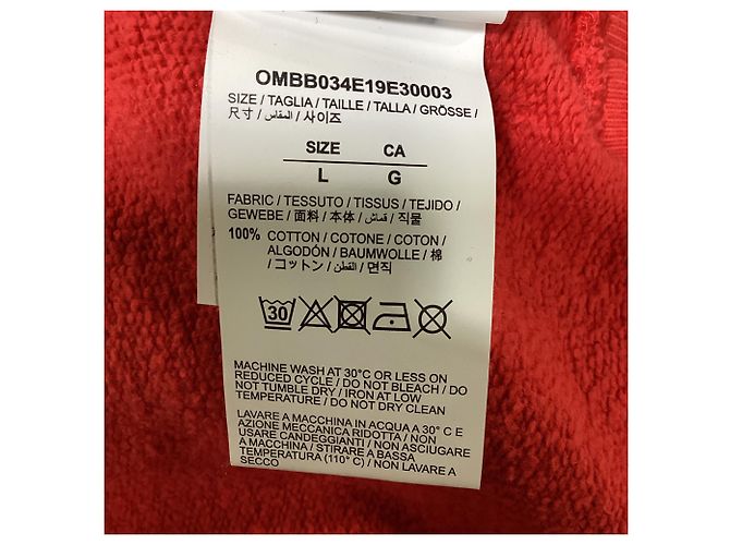 Off White Off-White Hoodie mit Logo-Print aus roter Baumwolle - Ansicht 7