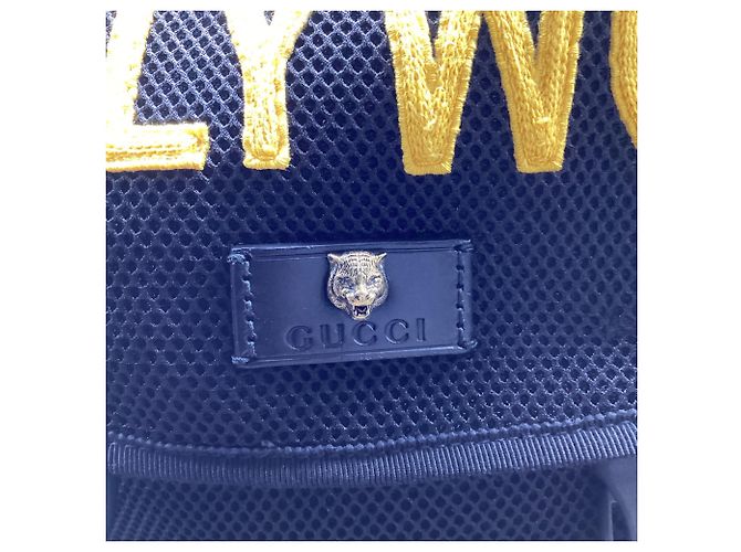 Mochila Gucci Hollywood bordada en poliéster negro - vista 13