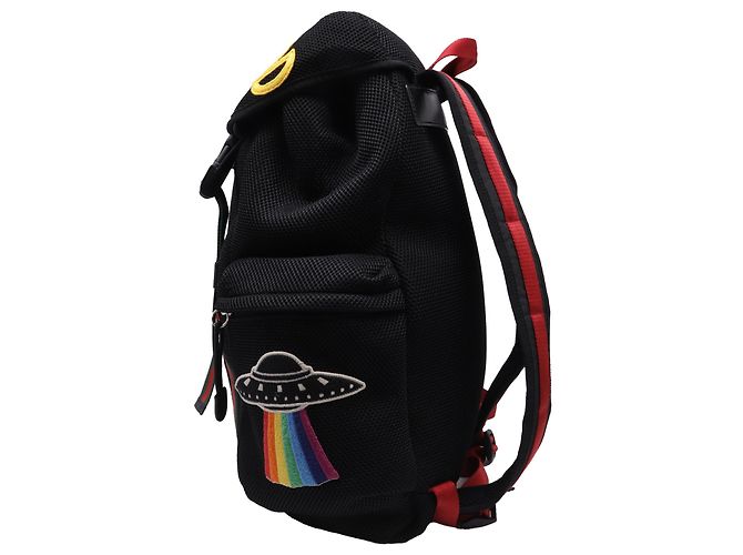 Mochila Gucci Hollywood bordada en poliéster negro - vista 3