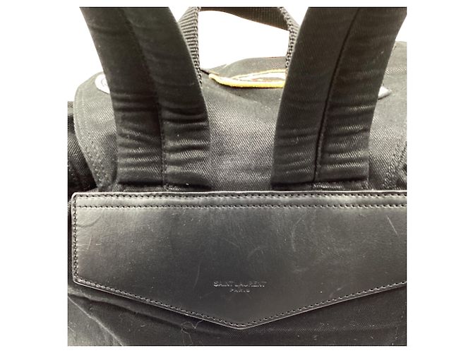 Yves Saint Laurent Zaino Saint Laurent Noe Patched in cotone nero - vista 16