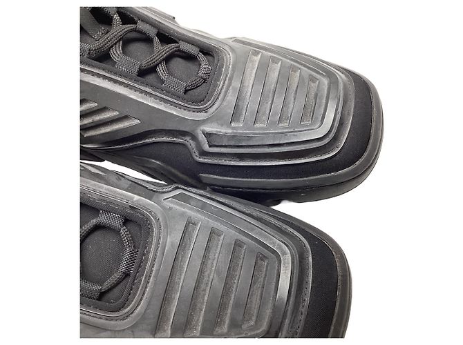 Sneakers Prada Techno Stretch in gomma nera Nero - vista 12