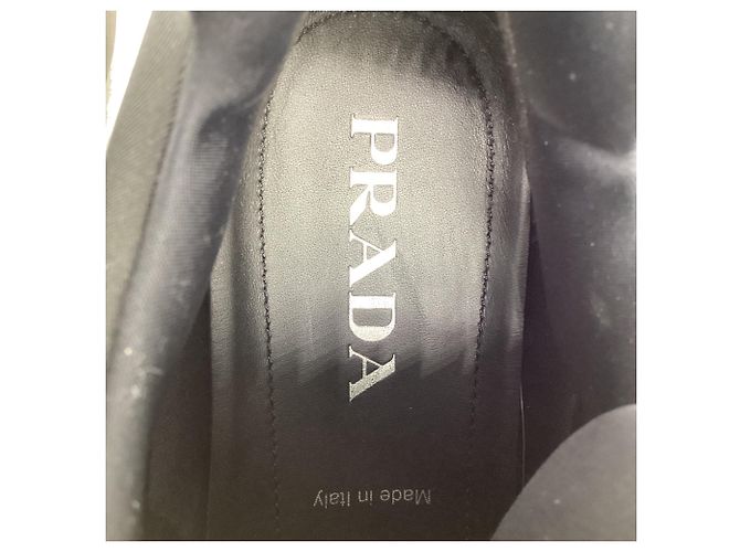 Sneakers Prada Techno Stretch in gomma nera Nero - vista 13