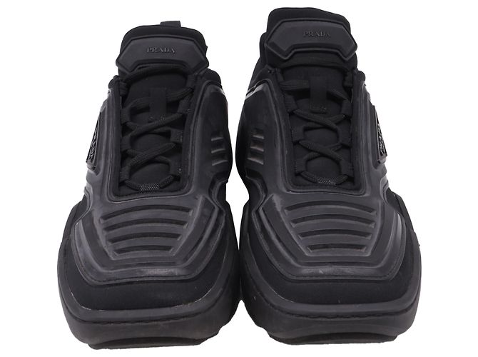 Sneakers Prada Techno Stretch in gomma nera Nero - vista 2