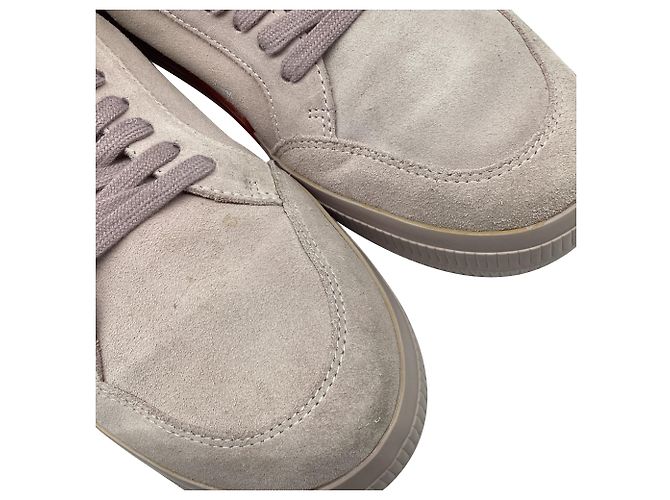 Off White Sneakers basse Vulcanized Off-White in camoscio rosa - vista 12