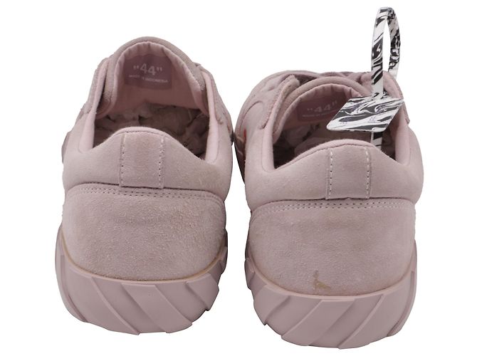 Off White Sneakers basse Vulcanized Off-White in camoscio rosa - vista 6