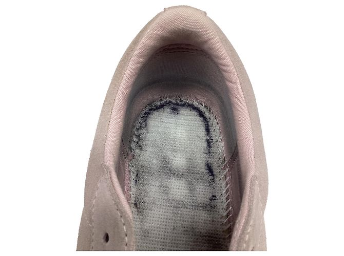 Off White Sneakers basse Vulcanized Off-White in camoscio rosa - vista 9