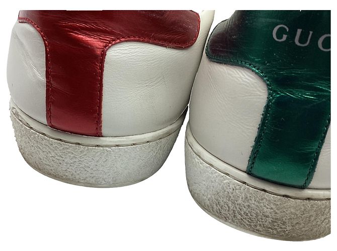 Sneakers Gucci Ace Loved in pelle bianca Bianco - vista 10