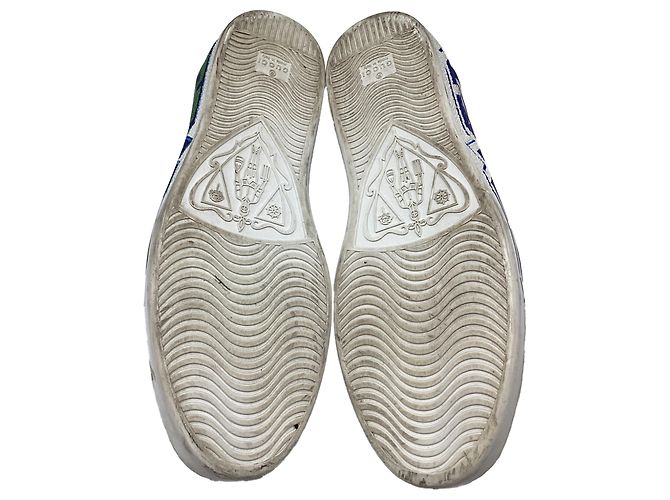 Sneakers Gucci Ace Loved in pelle bianca Bianco - vista 12