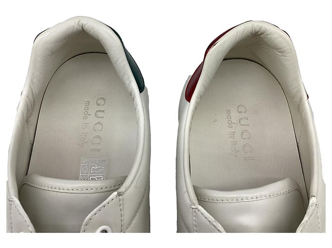 Sneakers Gucci Ace Loved in pelle bianca Bianco - vista 13