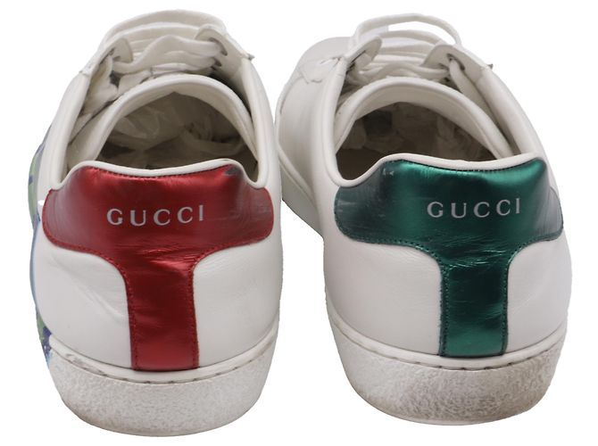 Sneakers Gucci Ace Loved in pelle bianca Bianco - vista 5