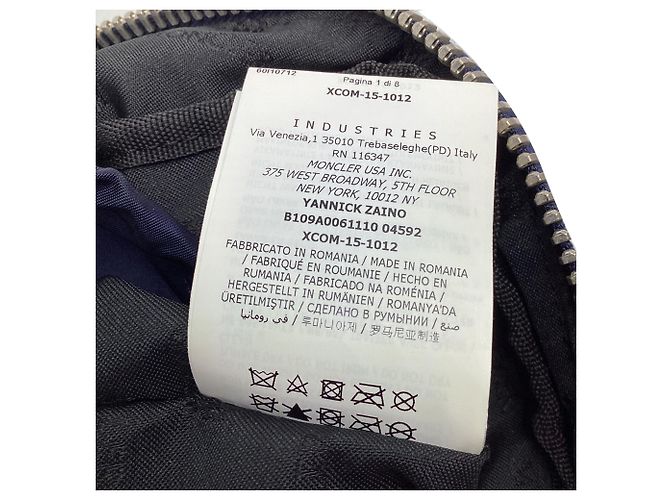 Zaino Verticale con zip Moncler in poliammide blu navy Blu chiaro - vista 8